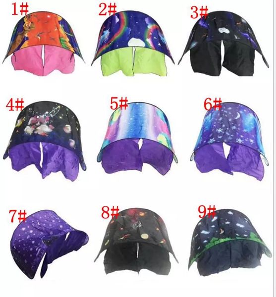 

9 kinds of desigh baby kids dream tents fantasy folding type unicorn moon cosmic space snow baby mosquito net without night light 80*230cm
