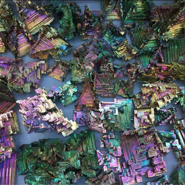 

красивая радуга титан висмут образец минерал драгоценный камень кристалл горячий новый цвет ослепительная неравномерность титан кристалл кам