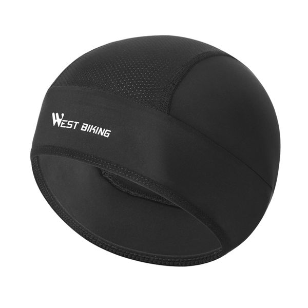 

premium cycling skull cap outdoor under helmet liner hat headband head scarf, Black