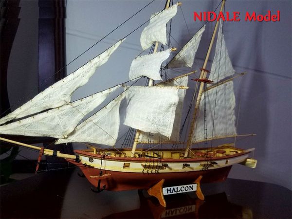 

new version spanish baltimore schooner ship model kits halcon retro cannons luxurious sailboat model offer english instruction y190530