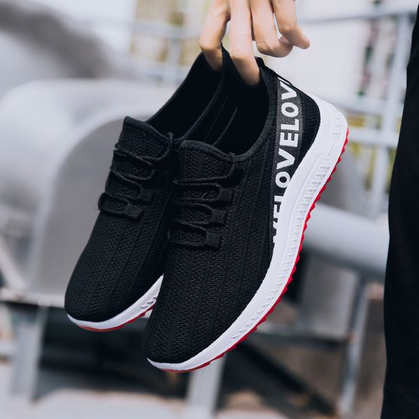 

korean-style trendy shoes ins fashion sports footwear weaving breathable soft and comfortable men's shoes