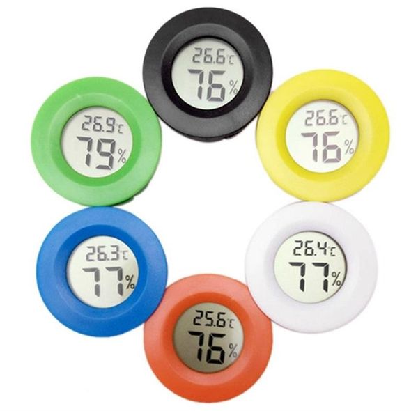 Elektronisches Thermometer Haustier Tier Rundes Hygrometer Acrylbox Creep Außenwetterstation Vorhersage Eingebettetes Temperaturhygrometer 7yn ii