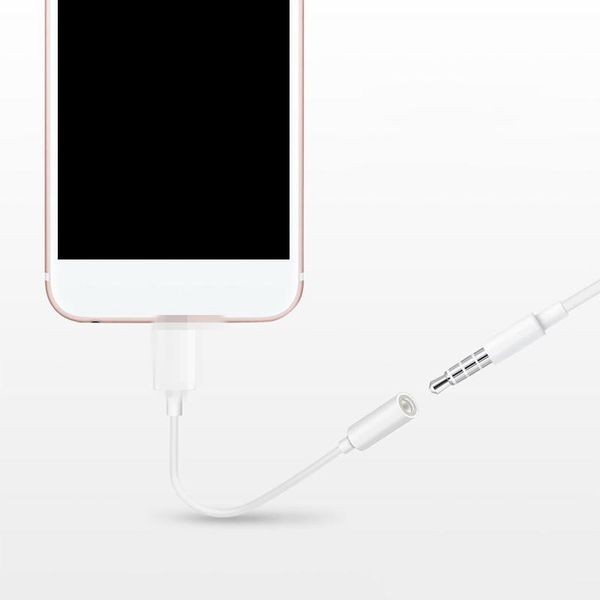 

Earphone headphone jack adapter converter cable lighting to 3 5mm audio aux connector adapter for io 12 cord for iphone7 iphone 7 plu 23c