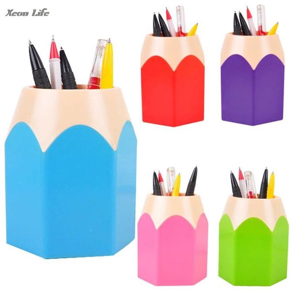 ISHOWTIENDA 7,5*10,5 CHot Make-Up Pinsel Vase Bleistift Topf Stift Halter Schreibwaren Lagerung Caja De Lapices Kinder Schule Werkzeug büro Geschenk