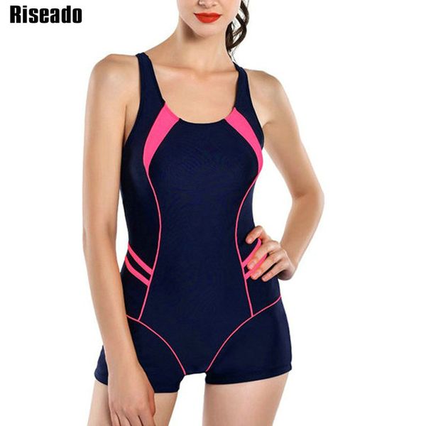 

new one piece swimsuits 2020 patchwork swimwear women boyshorts racer back bathing suits swimming suit for women
