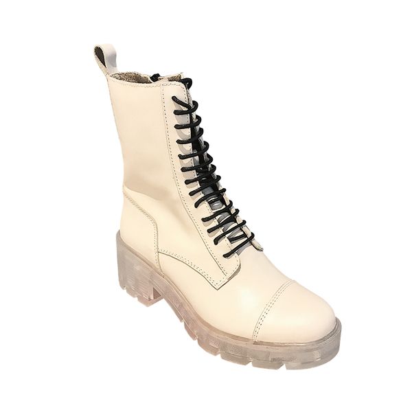 

Nouvelle marque Martin bottes femmes été cristal fond transparent bottes courtes section mince respirant sauvage moyen tube bottes