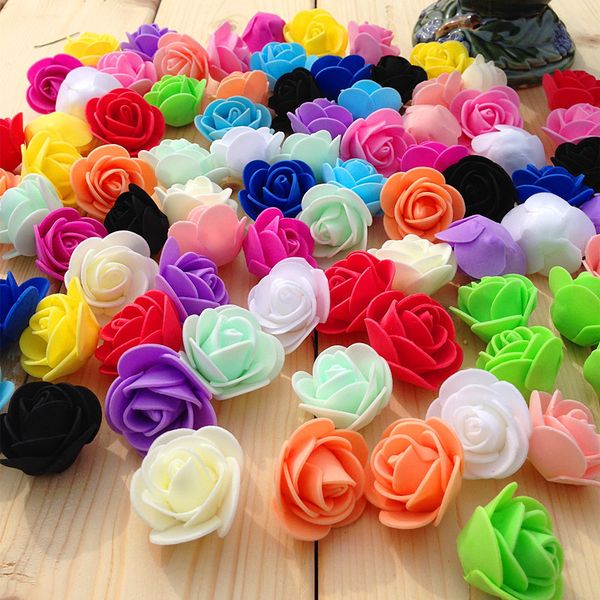 

20 pcs artificial flowers heads roses black for wedding bouquets home decoration lot mini pe foam flowers rose head