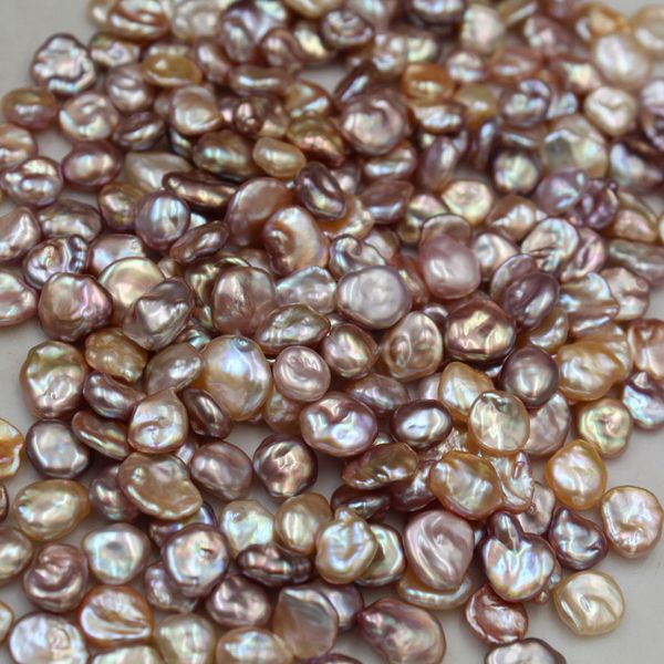 Kostenloser Versand 7mm 9mm Großhandel Mehrfarbige Keshi Biwa Barock Reborn Keshi Perlen Chips Natürliche Perlen Perlen Lose Perlen für Armband