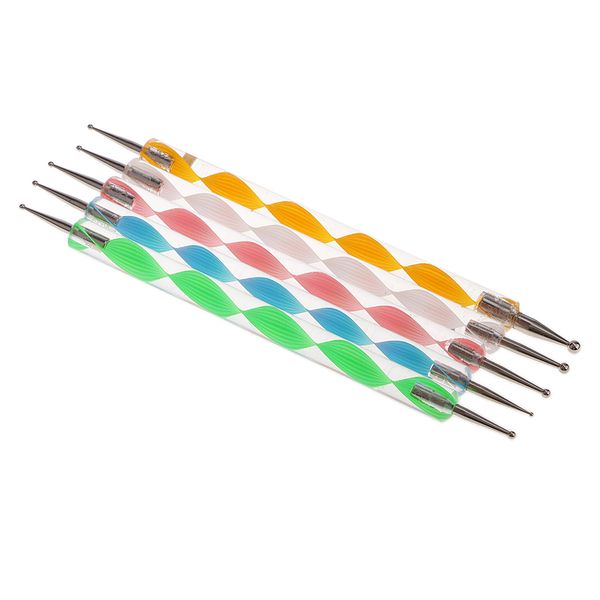 

5 pieces nail art dotting tools spiral head pen drill point needle nail art tools & diy clay modeling
