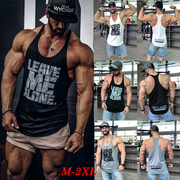 

januarysnow fashion summer gym men's muscle sleeveless casual tank tee shirt men tshirt bodybuilding sport vest us stock, White;black