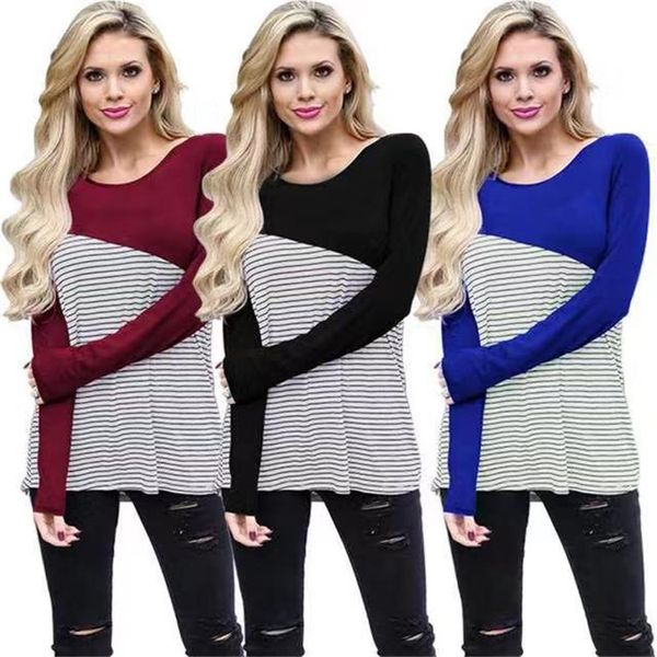 

2019 new summer long solid t-shirt casual blouse women shirt loose shirt, White