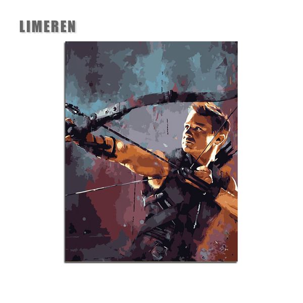 

the movie hawkeye diy acrylic oil coloring painting by numbers on canvas for unique gift home decor