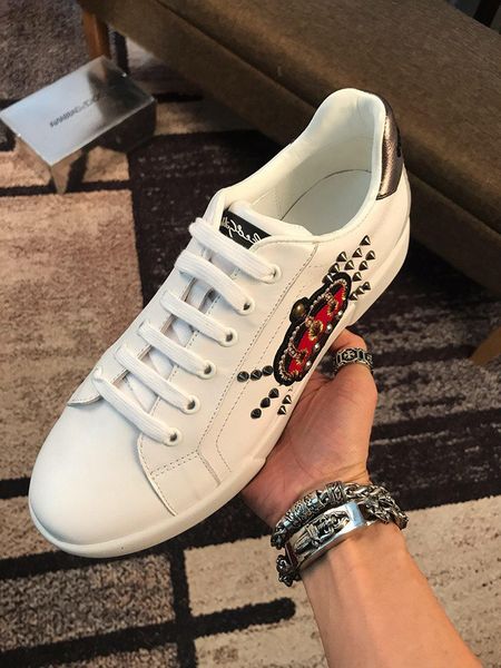 

duping520 g280207503 new embroidered crown flats men dress shoes moccasins loafers lace ups monk straps boots drivers real leather sneakers