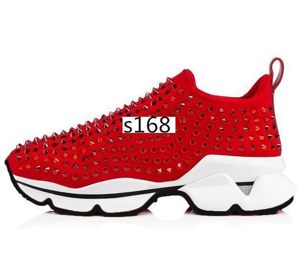 

brand donna flat sneakers designer mens red bottoms shoes womens rivet spiky sock junior spikes flat shoes 8, Black