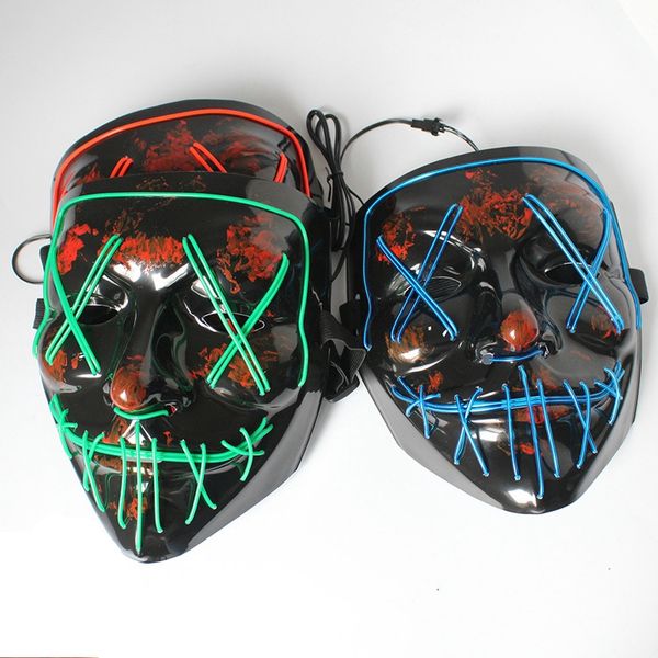 

halloween led light mask creative light up party neon cosplay costume tools party horror glowing dance masks tta1463