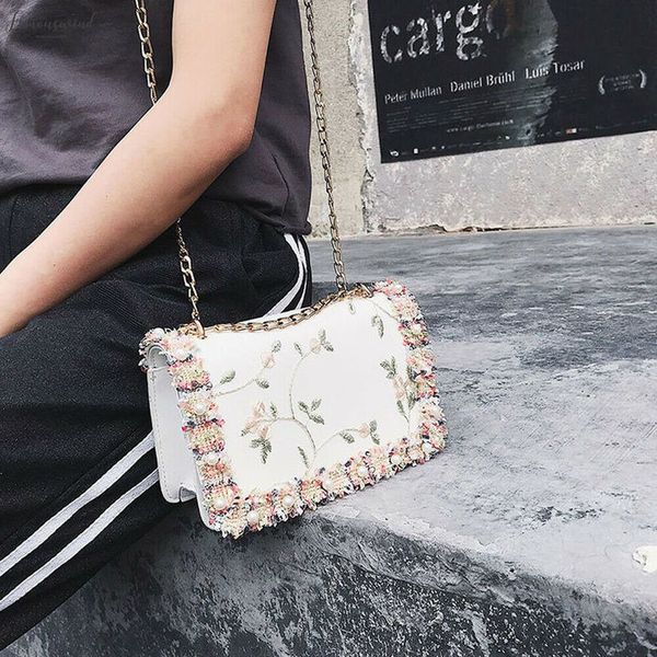 

pu lace flower women shoulder bags flap tassel messenger crossbody bags women handbags 2020 new