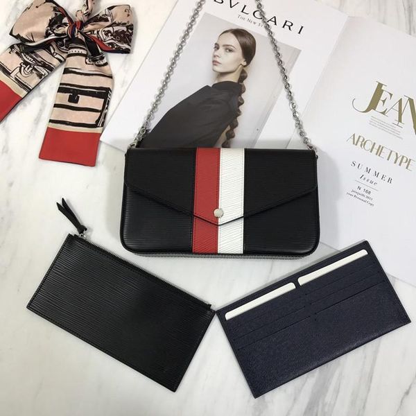 

2018 coin purses designer brand name fashion leather ladies and women flip bag ladies handbag shoulder bag luxury messenger bag wallets, Red;black