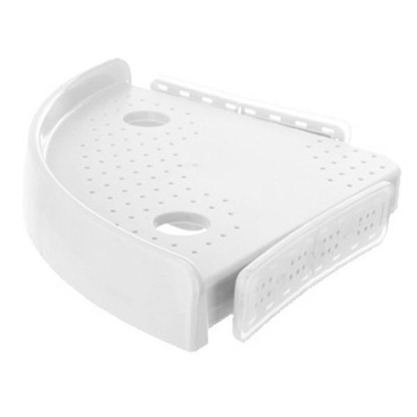 

new new corner shelf triple-cornered bathroom wall corner mount storage holder rack non-marking shelf with hooks easy to install