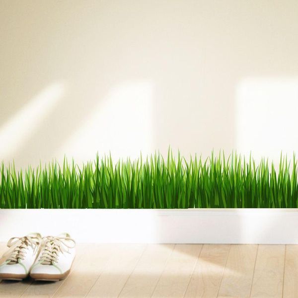 

foot line baseboard wall decal sticker home decor diy removable art vinyl mural for glass kindergarten kids room hallway qtb81