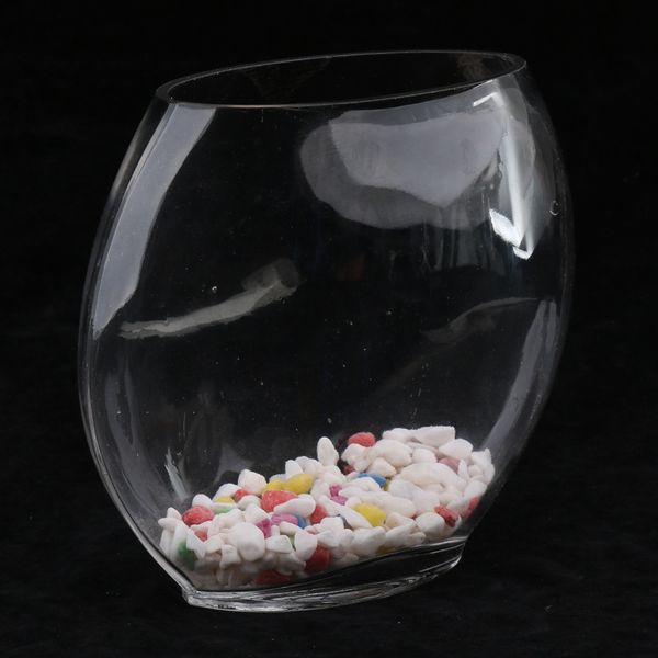

flat mouth clear mini deskglass fish tank aquarium bowl decoration