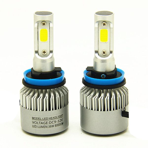 

1 set led cob car headlight h7 h4 led h11 9006 9005 h1 h3 36w 8000lm 6500k hb3 hb4 9004 9007 light