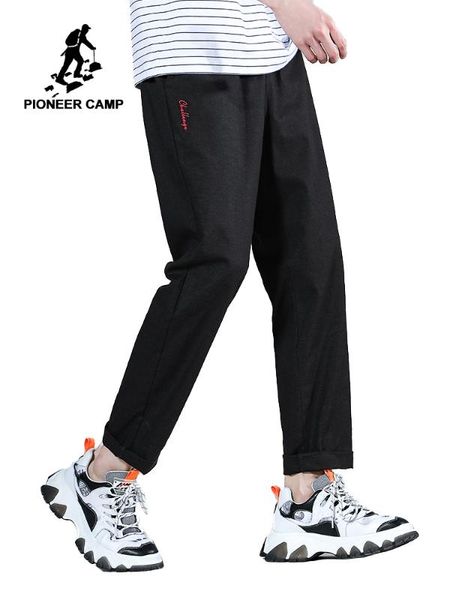 

pioneer camp 2020 new spring men fashions solid color casual pants men straight slight black trousers for male