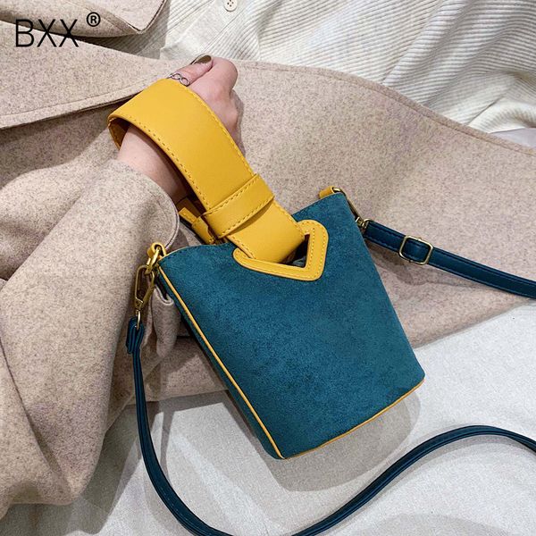 

bxx] mini pu leather crossbody bucket bags for women 2019 solid color fashion simple totes lady shoulder messenger handbag a253