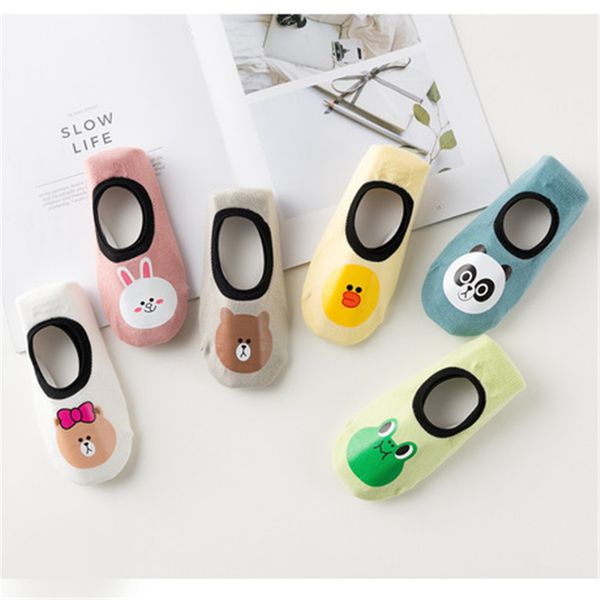 

kids floor socks cotton boys girls socks rubber slip-resistant floor socks cartoon infant kids animal spring summer new style fj475, Pink;yellow