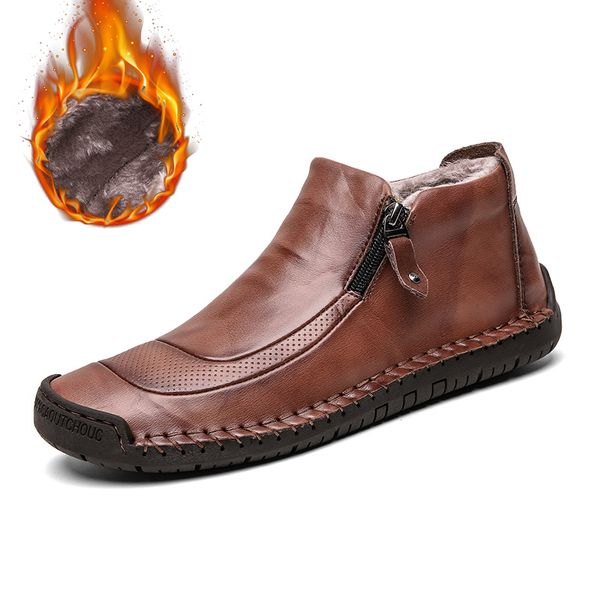 

classic men shoes leather genuine men leather shoes formal casual work oxford breathable outdoor warm big size 38-48, Black