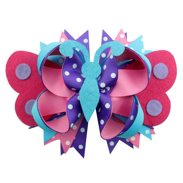 

6 inch a unique image of lovely butterfly princess hair bow clip bowknot hairpin headdress gift hair accessories