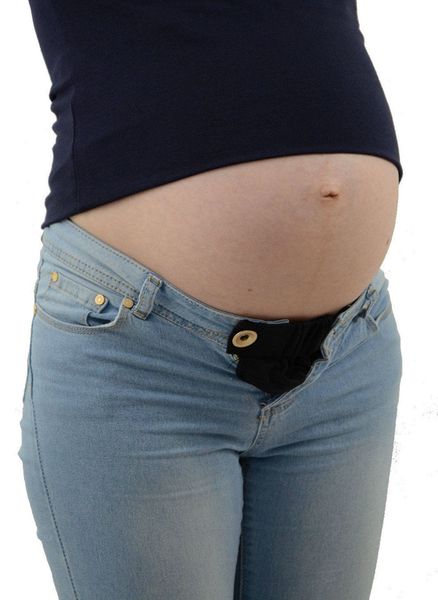 

pregnant belt pregnancy support maternity pregnancy waistband belt elastic waist extender pants fashionable, White