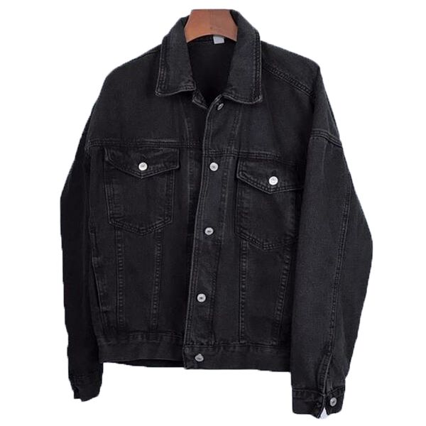 

korean jeans jackets and coats for women 2019 black denim jacket button turn-down collar ladies jackets outwear casaco feminino, Black;brown