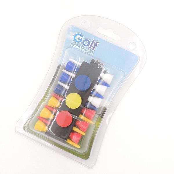 

keychain golf tee holder tees holder tool mini golf tee carrier clip+3pcsgolf ball marker + 16pcs golf tee with blister box dbwzb