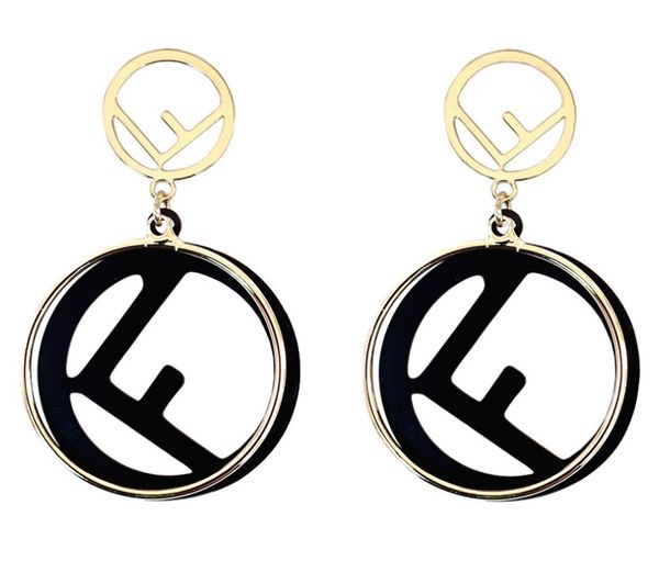 

2020 earrings ladies exquisite cool girls fashion jewelry alphabet long earrings girls party accessories, Golden