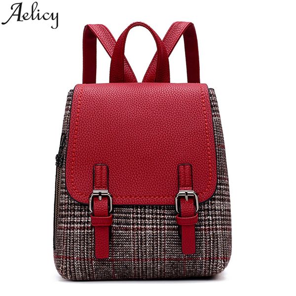 

aelicy 2019 fashion women girl leather rucksack lady backpack travel satchel shoulder bag schoolbag bookbags for girls female