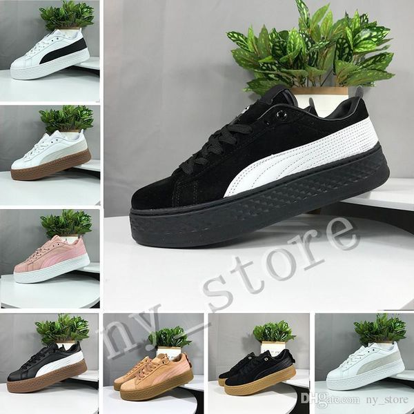 

smash platform sd platform wheat pink casual shoes fenty cleated creeper professional shoes women pm suede creepers