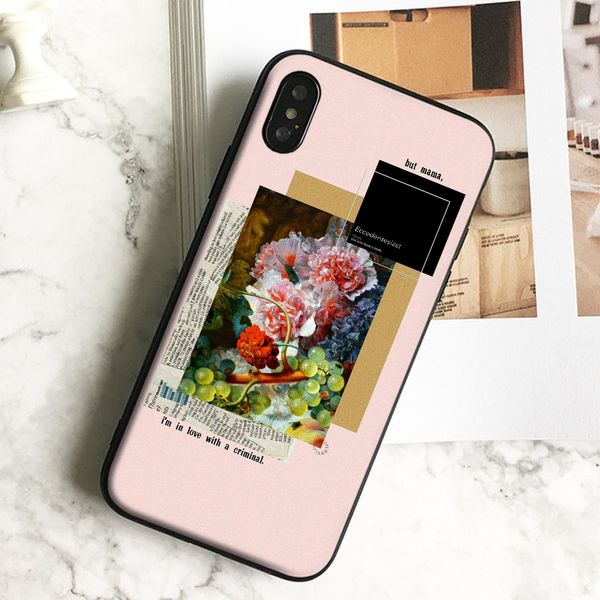 

coque luxury fruit aesthetic phone case for iphone 11 pro xs max xr 8 7 6s plus 5 se case soft black tpu silicone cover.