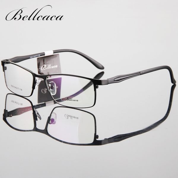 

bellcaca eyeglasses spectacle frame men computer optical glasses myopia for male transparent clear lens armacao de lunette bc096, Black