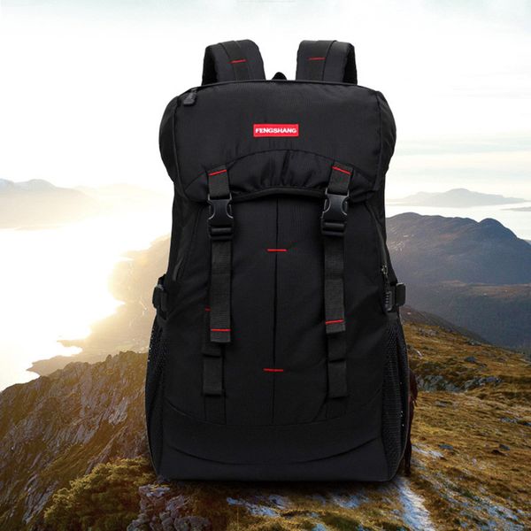 

camping backpacks black folding bag 50l outdoor hiking bag camping travel waterproof outdoor sports mountaineering backpack