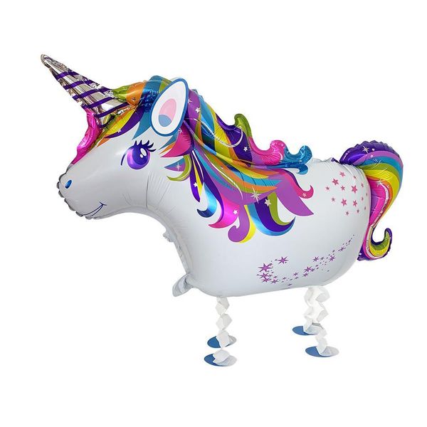 

walking unicorn balloons animal rainbow foil balloon birthday party decorations kids party decoration unicorn balloon ljjk1707
