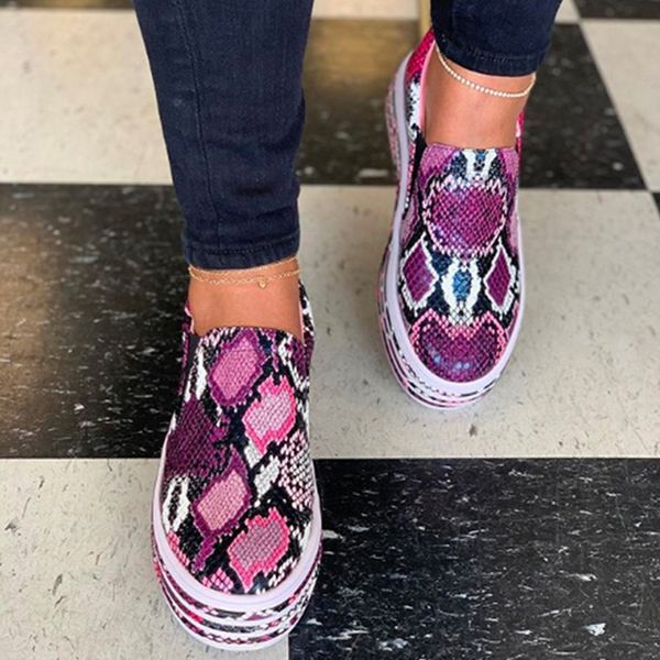 

heflashor flats 2020 snake pattern mixed women casual shoes torridity flat shoes women loafers flats, Black