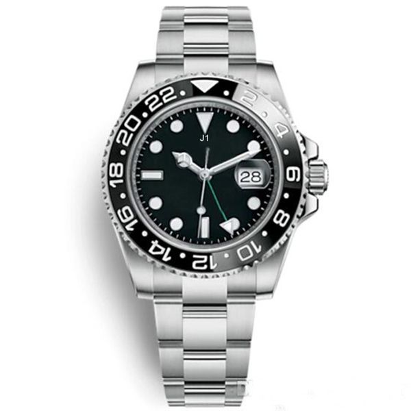 

роскошные gmt керамический безель мужская механическая нержавеющая сталь механизм с автоподзаводом часы дизайнер спорт self-wind мужские час, Slivery;brown