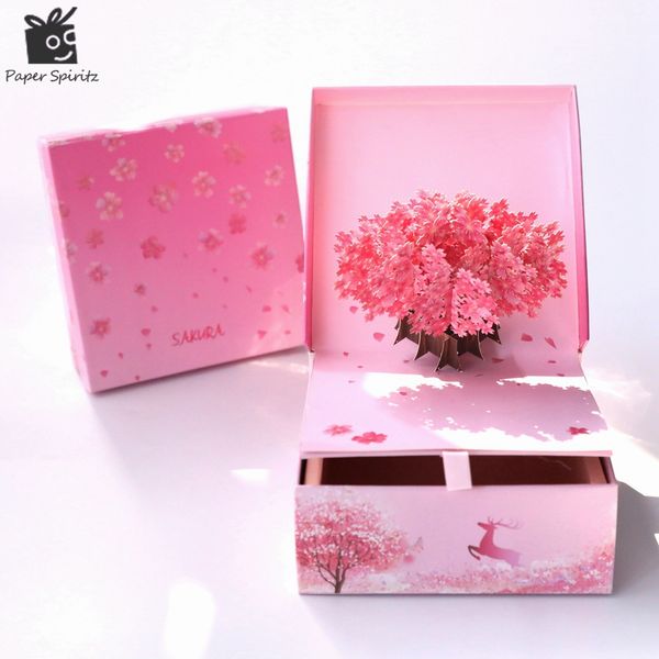 

paper spiritz wedding candy gifts boxes large packaging boutique birthday cake 3d up sakura custom decor baby shower luxury