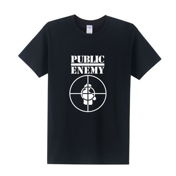 

public enemy t shirt ment summer style short sleeve novel music men t-shirt us rap cotton men tees ot-265, White;black