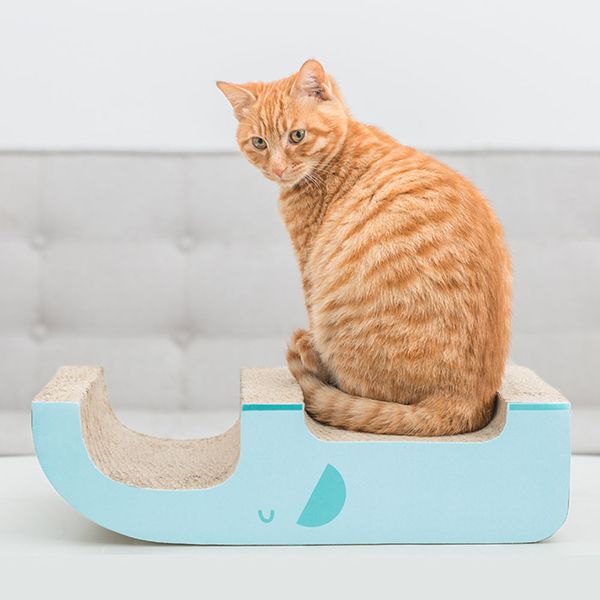 

cat toys elephant shape cat kitten scratch board pad soft bed mat care toys corrugated scratcher training toy supplies