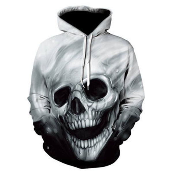 

2020 skull hoodie hoodies men women long sleeve autumn winter brand hooded sweatshirt casual pullover 3d hoody dropship, Black
