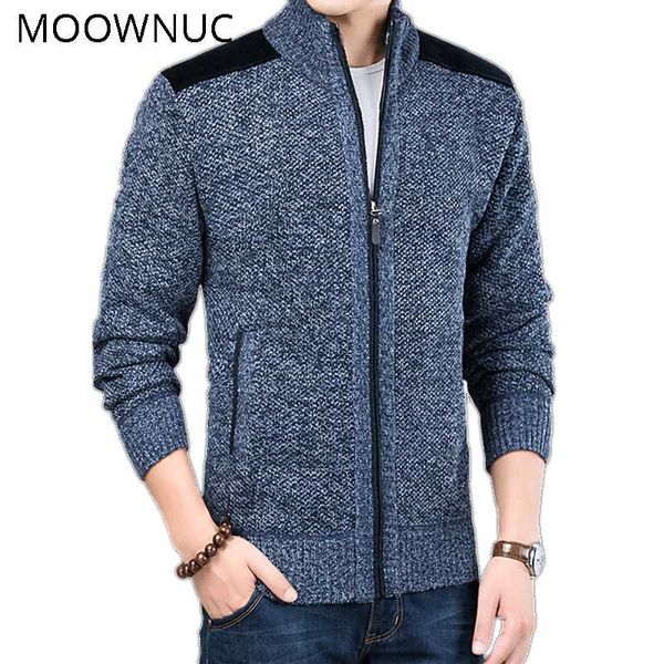 

модный свитер классический стиль мужчины тонкий mwc стенд воротник повседневный кардиган осень согреться длинные рукава brank moownuc зима, White;black