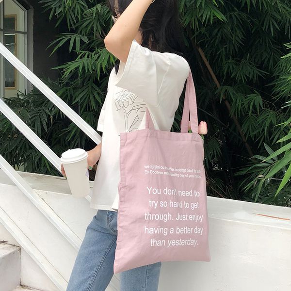 

raged sheep large reusable grocery women tote bag letter canvas foldable grocery sac opvouwbare tas folding shopping tote
