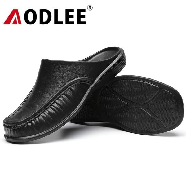 

loafers summer men slippers light beach sandals slipper mule clogs men flip flops plus size 47 garden shoes dropshipping y200520, Black