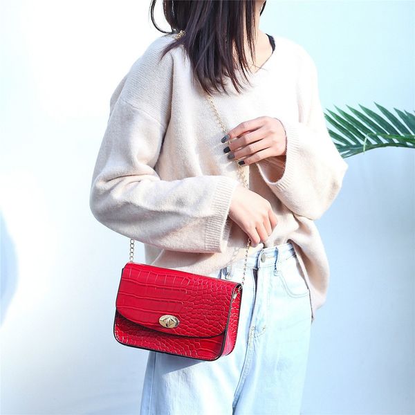 

women shoulder bag solid color turn lock hnadbag fashion phone messenger bag flap crossbody bags for women leather small bags